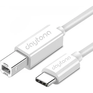 Tb1-2 Type-C To USB B Telefon Bilgisayar Tablet Için Mıdı Org Elektrikli Piyano Yazıcı Konnektörü Çevirici Kablo (2Metre)