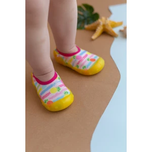 First Step Ananas Kız Çocuk Kaydırmaz Tabanlı Deniz Ayakkabısı