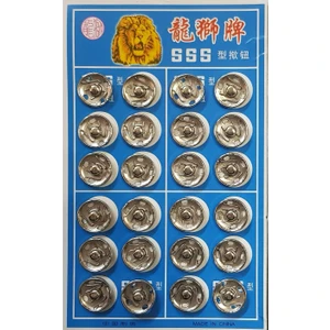 Metal, Dikmeli Çıtçıt Düğme No3 (14MM) 24 Adet