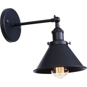 Retro Rustik Mafsalı Siyah Hareketli Aplik  Duvar Aplik Tavan Avize   En  22 cm