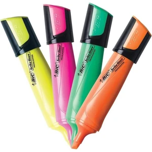 Flat Highlighter Marking Fosforlu Kalem 4 Lü Set