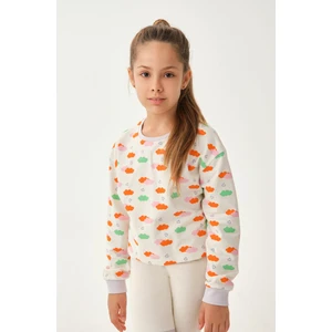 Ekru Baskılı Sweat