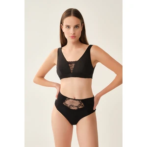 Siyah Yüksek Bel Tanga