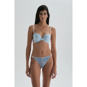 Mavi Desenli Tül Brazıllıan