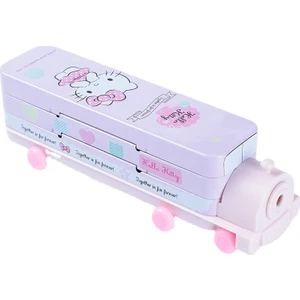 Çocuk Öğrenme Kırtasiye Kutusu Karikatür Çift Katlı Tren Çok Fonksiyonlu Yaratıcı Ilköğretim Okulu Öğrencileri Demir Kalem Kutusu (Yurt Dışından)