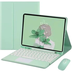 iPad Air 4 10.9" Için Mouse Stand Kılıf Kapaklı Bluetooth Klavye (Yurt Dışından)