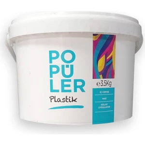 Popüler Plastik Mat Duvar Boyası 3.5 kg