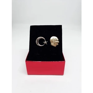 Asperas Grup Ikili Ay Yıldız ve Atatürk Yaka Rozeti