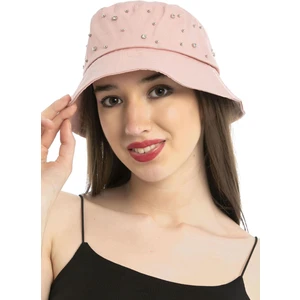 Sarial Giyim Saria Moda Üzeri Taşlı Bej Bucket Şapka