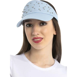 Sarial Giyim Saria Moda Taşlı Mavi Tenisci Şapka