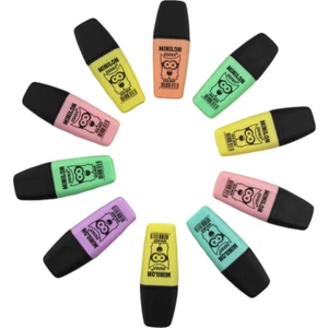 Mini Pastel Renk Fosforlu Kalem 10 Lu Karışık Set