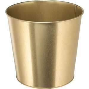 Galvanizli Çelik Gold Saksı 19 cm Çiçek Bitki Saksısı Gold Renk 19CM