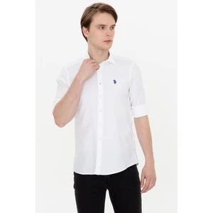 U.S. Polo Assn. Erkek Beyaz Desenli Gömlek 50246354-VR013