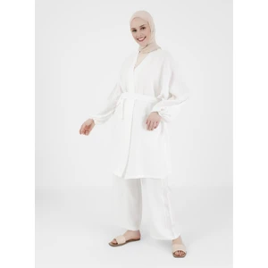 Tunik&pantolon Ikili Takım - Off White - Benin