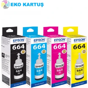 Eko Kartuş Epson Ecotank L355 (T664)  Takım  Mürekkep