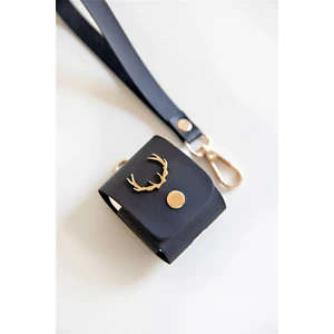 Le Color Airpods Kulaklık Kılıfı Siyah Deri