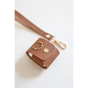 Le Color Airpods Kulaklık Kılıfı Kahve Deri