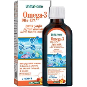 SHİFFA HOME Omega-3 (EPA+DHA) Balık Yağı Şeftali Aromalı 100 ML
