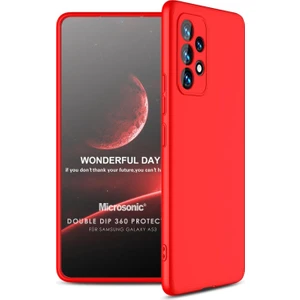 Samsung Galaxy A53 5g Kılıf Double Dip 360 Protective Kırmızı