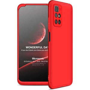Xiaomi Redmi 10 Kılıf Double Dip 360 Protective Kırmızı