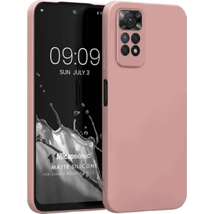 Matte Silicone Xiaomi Redmi Note 11 Kılıf Rose Gold