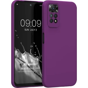 Matte Silicone Xiaomi Redmi Note 11 Kılıf Mor