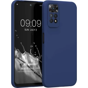 Matte Silicone Xiaomi Redmi Note 11 Kılıf Lacivert