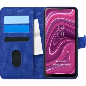 Reeder P13 Blue Plus 2022 Kılıf Fabric Book Wallet Lacivert