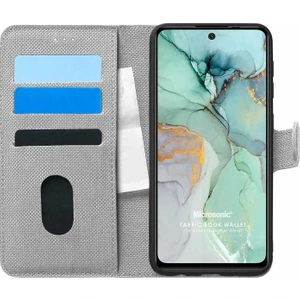 General Mobile Gm 22 Plus Kılıf Fabric Book Wallet Gri