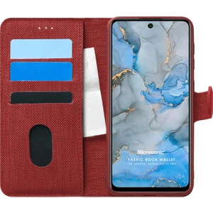 General Mobile Gm 22 Pro Kılıf Fabric Book Wallet Kırmızı