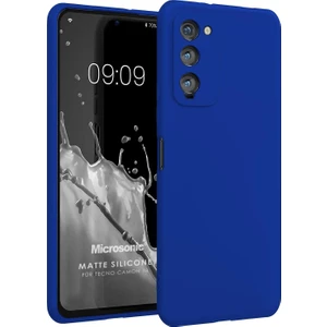 Matte Silicone Tecno Camon 18P Kılıf Mavi