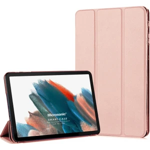 Samsung Galaxy Tab A8 X200 Kılıf Slim Translucent Back Smart Cover Rose Gold