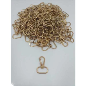 Aklar Çanta Gold Renk Makrome Anahtarlık Halkası 100'lü Paket – Takı ve Aksesuar Tasarımına Uygun