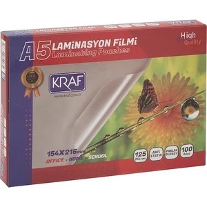 Laminasyon Filmi Parlak A5 125MIC 100LÜ 2125