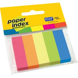 Index Kağıt 15X50MM 5 Renk x 100YP 1550 12 Adet