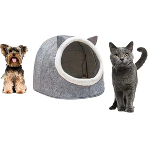 Alas Katlanabilir Keçe Kedi Köpek Evi - Gri