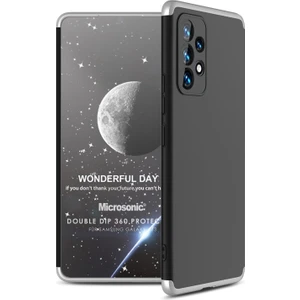 A73 5g Kılıf Double Dip 360 Protective Siyah Gri
