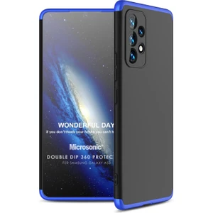 Samsung Galaxy A53 5g Kılıf Double Dip 360 Protective Siyah Mavi