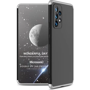Samsung Galaxy A53 5g Kılıf Double Dip 360 Protective Siyah Gri