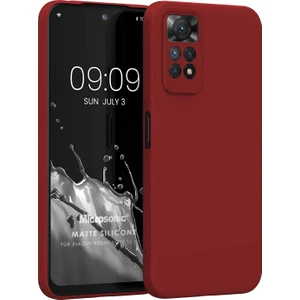 Matte Silicone Xiaomi Redmi Note 11S Kılıf Kırmızı