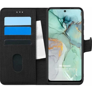 General Mobile Gm 22 Plus Kılıf Fabric Book Wallet Siyah