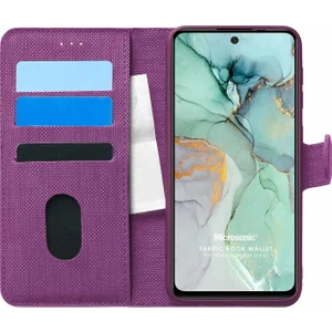 General Mobile Gm 22 Plus Kılıf Fabric Book Wallet Mor