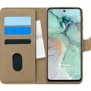 General Mobile Gm 22 Plus Kılıf Fabric Book Wallet Gold