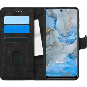 General Mobile Gm 22 Pro Kılıf Fabric Book Wallet Siyah