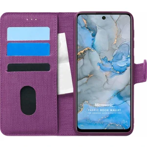 General Mobile Gm 22 Pro Kılıf Fabric Book Wallet Mor