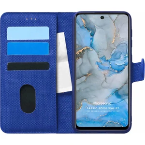 General Mobile Gm 22 Pro Kılıf Fabric Book Wallet Lacivert