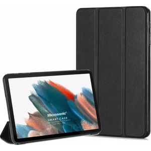 Samsung Galaxy Tab A8 X200 Kılıf Slim Translucent Back Smart Cover Siyah
