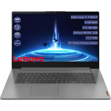 Lenovo Ideapad 3 17ITL6 Intel Core i7-1165G7 8 GB 512 GB SSD Fiyatı