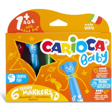 Carioca Teddy Jumbo Bebek Süper Yıkanabilir Keçeli Boya Kalemi