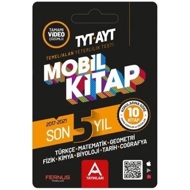 A Yayınları Tyt-Ayt Mobil Kitap Son 5 Yıl Tüm Dersler 10